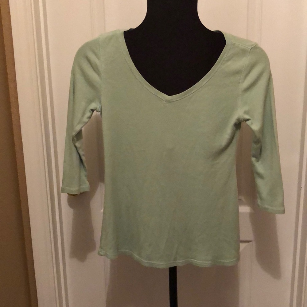 Gap V Neck Top, Light Olive